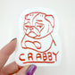 Crabby - Funny Pug Vinyl Sticker