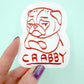 Crabby - Funny Pug Vinyl Sticker