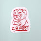 Crabby - Funny Pug Vinyl Sticker
