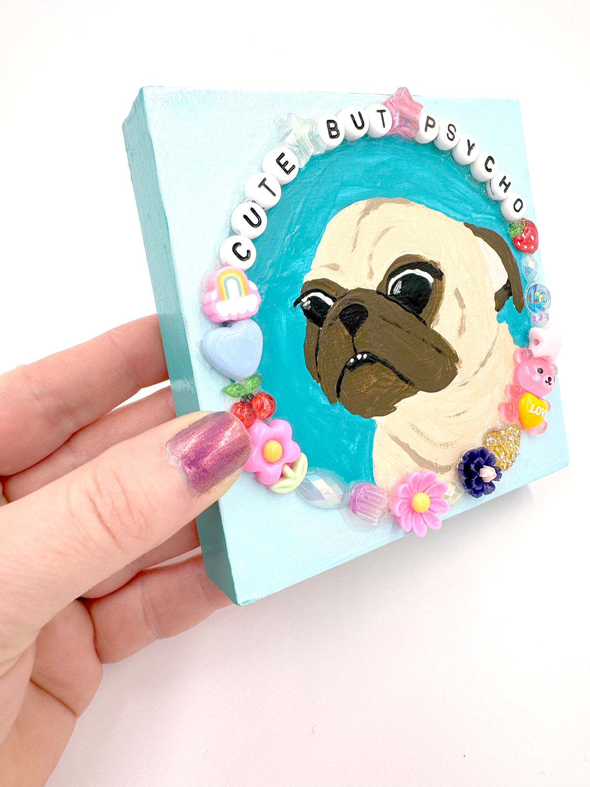Cute But Psycho - Original Pug Painting - 100 Paintings Unleashed no. 10