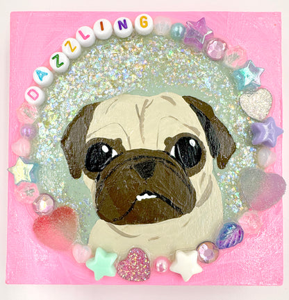 Dazzling - Original Pug Painting - 100 Paintings Unleashed no. 11
