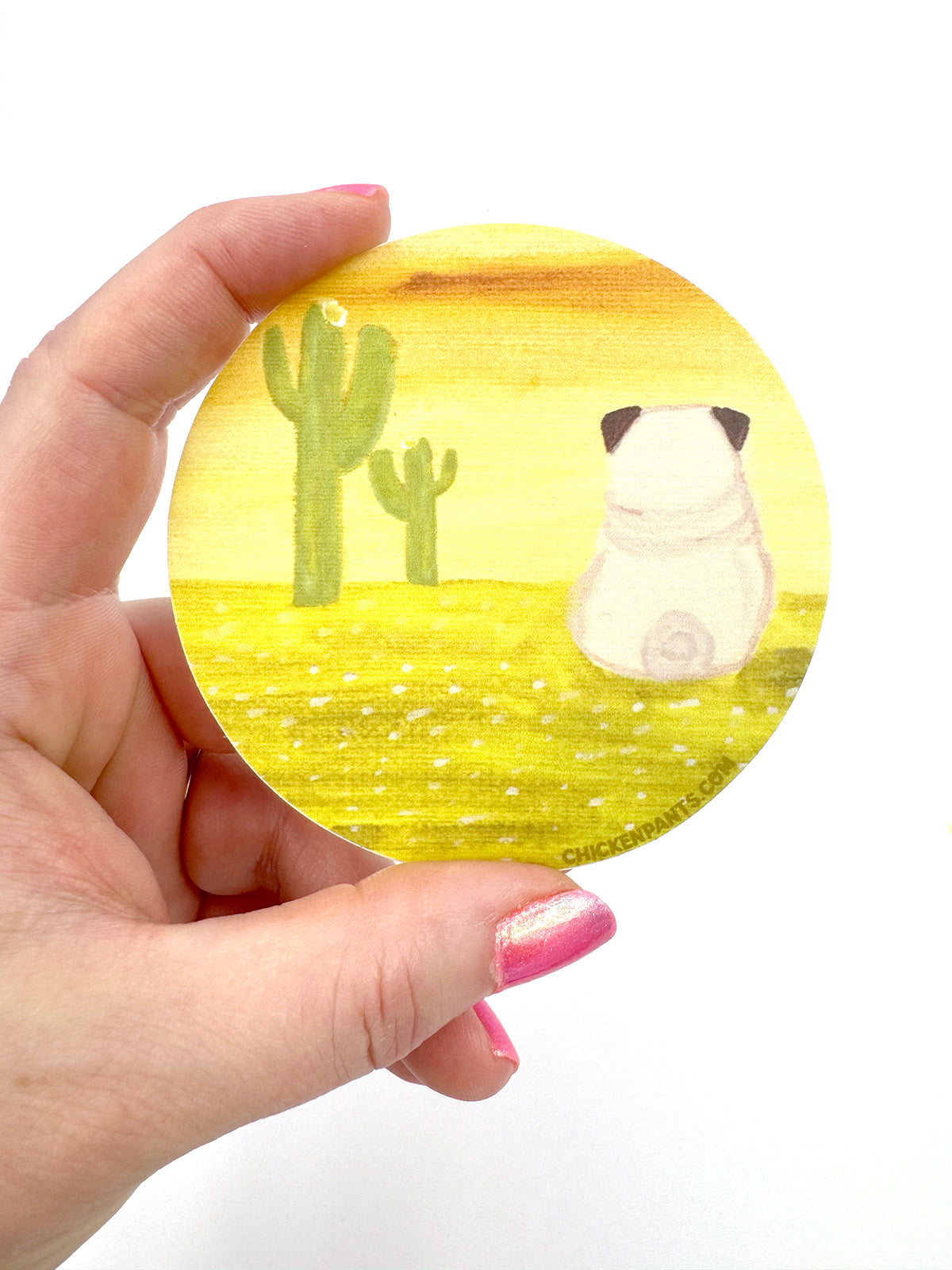 Desert Pug - Pug Vinyl Sticker