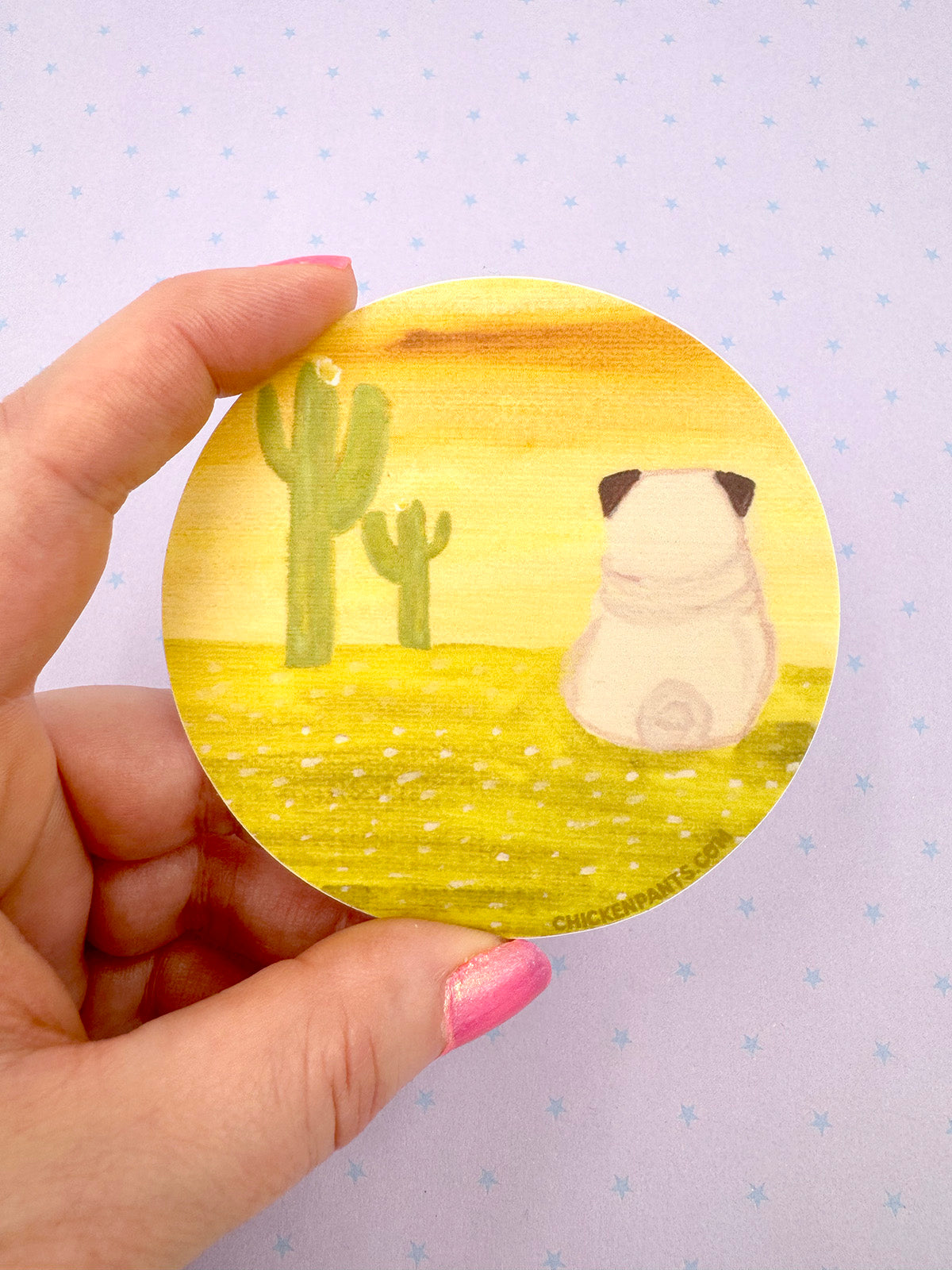 Desert Pug - Pug Vinyl Sticker