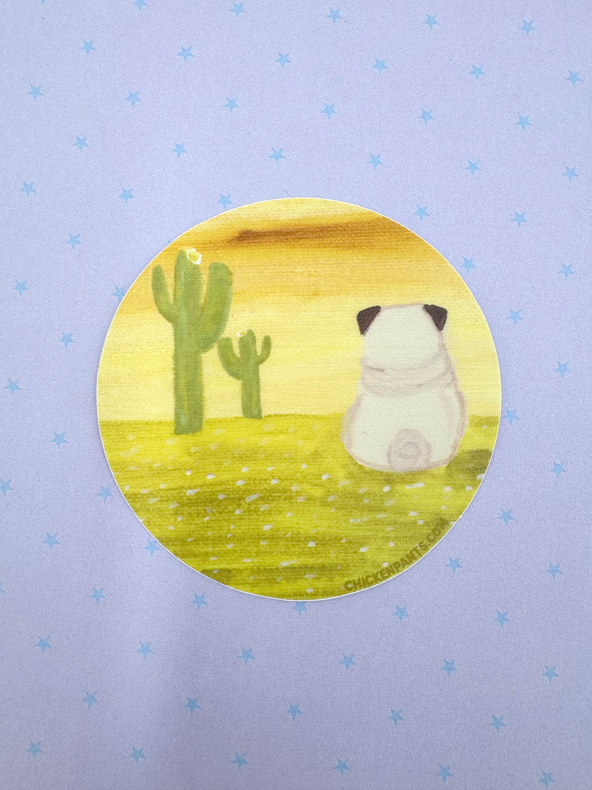 Desert Pug - Pug Vinyl Sticker