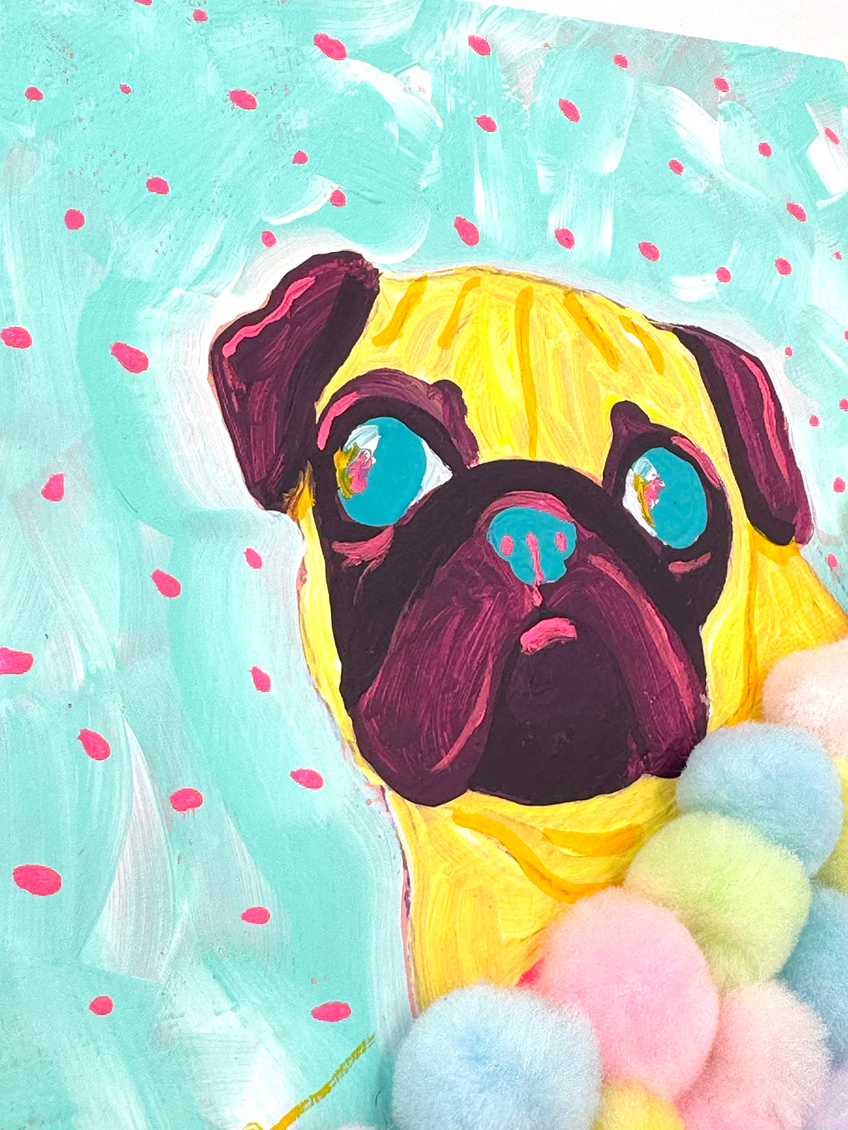 Dreamtime - Original Pug Painting - 100 Paintings Unleashed no. 3