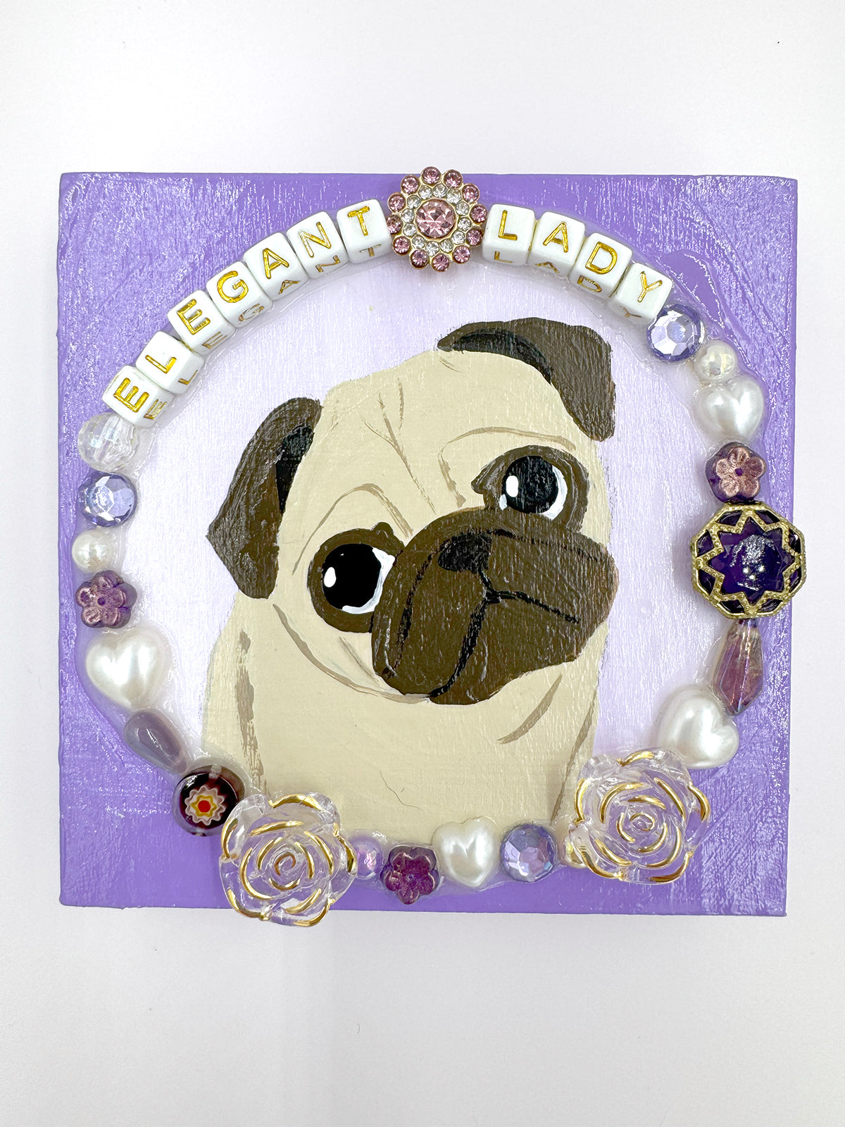 Elegant Lady - Original Pug Painting - 100 Paintings Unleashed no. 12