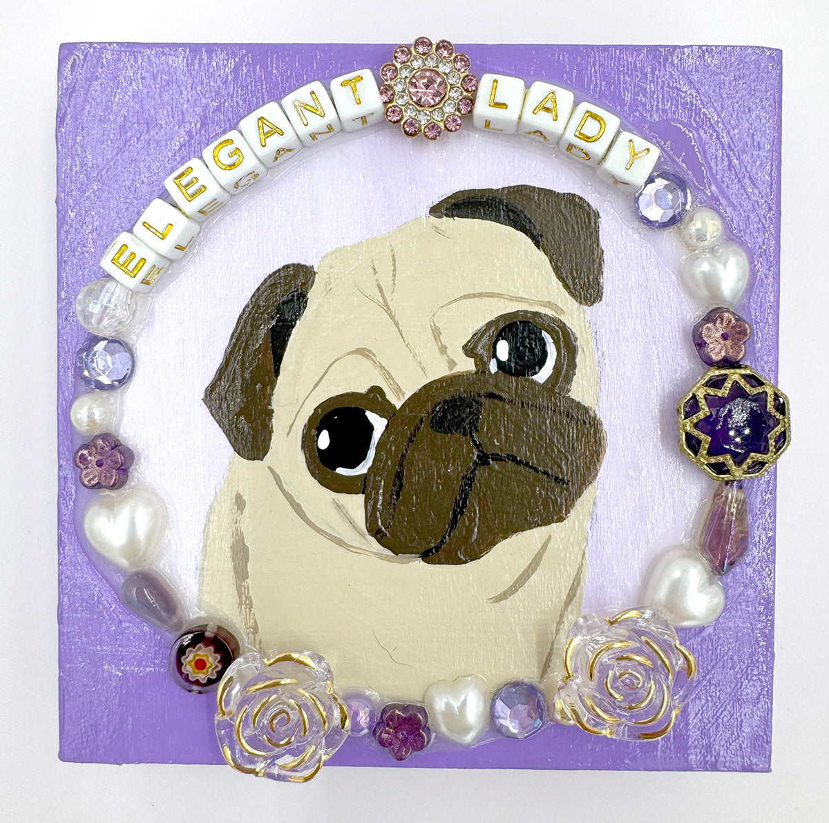 Elegant Lady - Original Pug Painting - 100 Paintings Unleashed no. 12