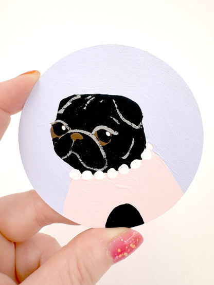 Elegant Lady - Original Pug Painting - 100 Paintings Unleashed no. 36