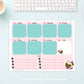 Fawn Pug Weekly Planner Sheet - Instantly Downloadable Printable
