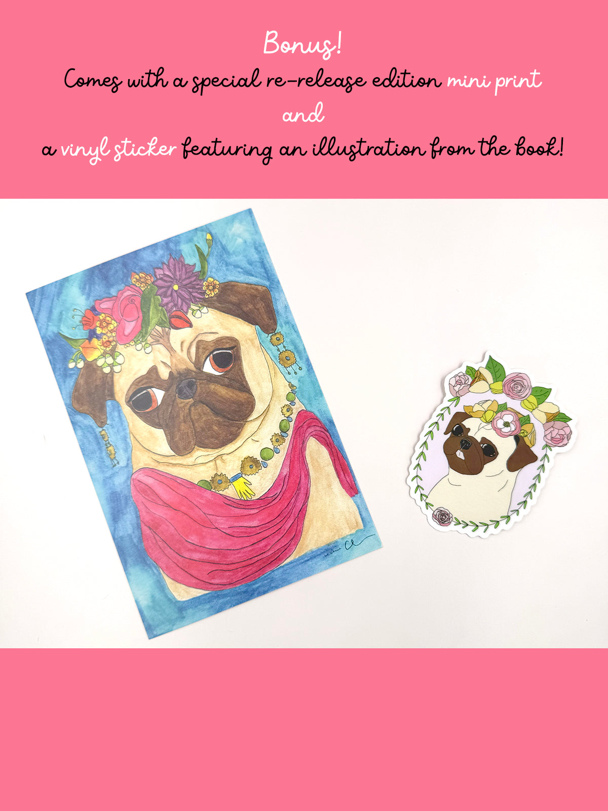 Special Limited Re-Release! Flat Faced Friends - Pug Adult Coloring Book - Signed - With Bonuses!