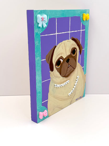 Flakiest Croissant - Original Pug Painting - 100 Paintings Unleashed no. 7