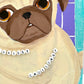 Flakiest Croissant - Original Pug Painting - 100 Paintings Unleashed no. 7