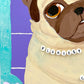 Flakiest Croissant - Original Pug Painting - 100 Paintings Unleashed no. 7