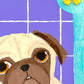 Flakiest Croissant - Original Pug Painting - 100 Paintings Unleashed no. 7