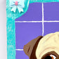 Flakiest Croissant - Original Pug Painting - 100 Paintings Unleashed no. 7