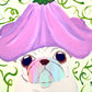 Flower Hat - Original Pug Painting - 100 Paintings Unleashed no. 18