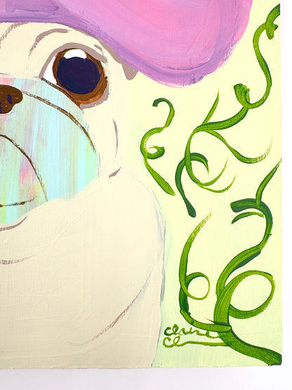Flower Hat - Original Pug Painting - 100 Paintings Unleashed no. 18