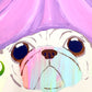 Flower Hat - Original Pug Painting - 100 Paintings Unleashed no. 18