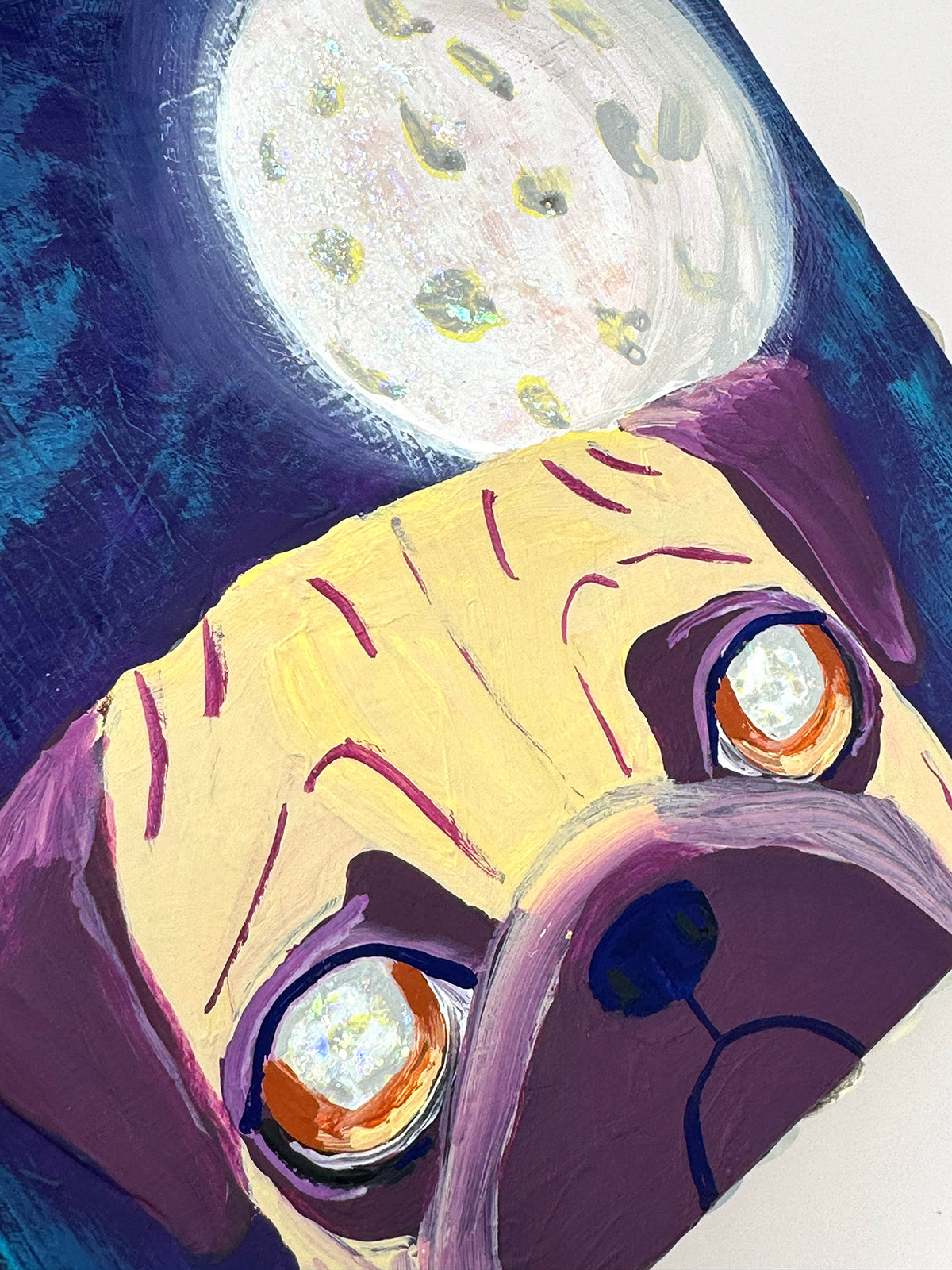 Full Moon - Original Pug Painting - 100 Paintings Unleashed no. 2