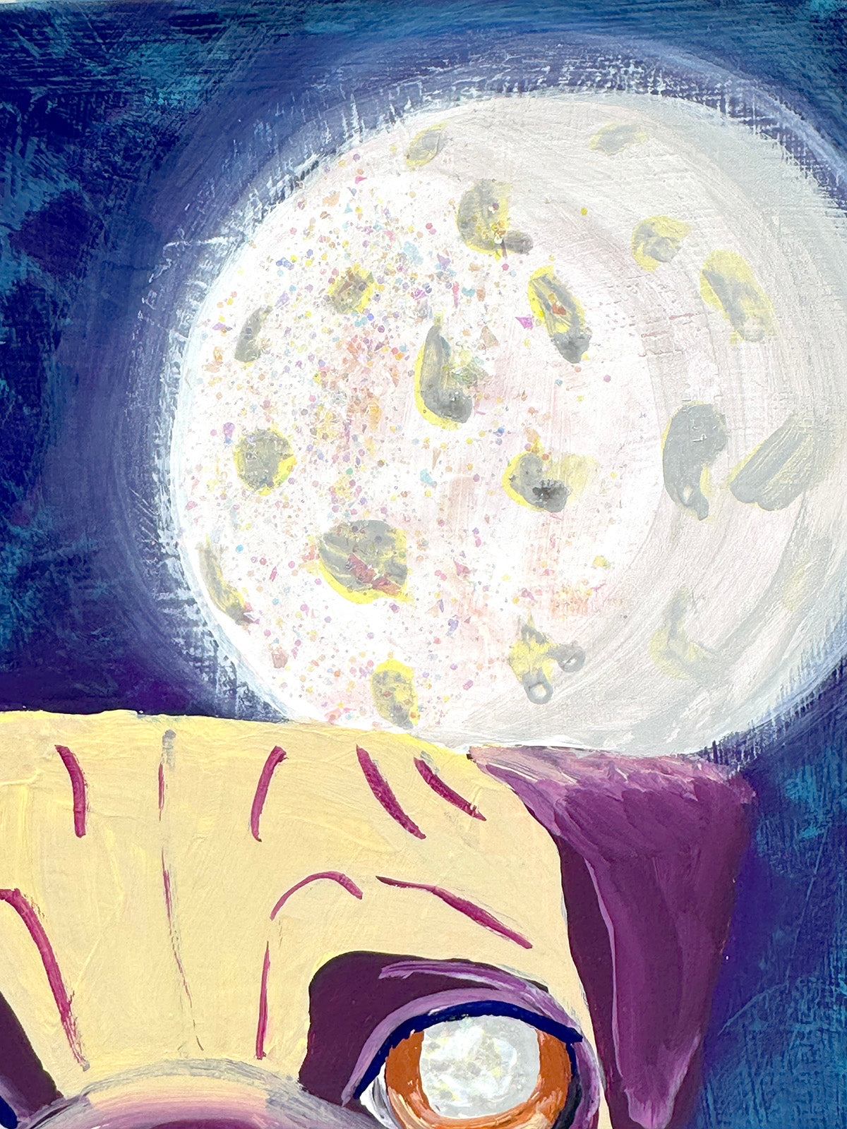 Full Moon - Original Pug Painting - 100 Paintings Unleashed no. 2