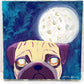 Full Moon - Original Pug Painting - 100 Paintings Unleashed no. 2
