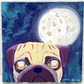 Full Moon - Original Pug Painting - 100 Paintings Unleashed no. 2