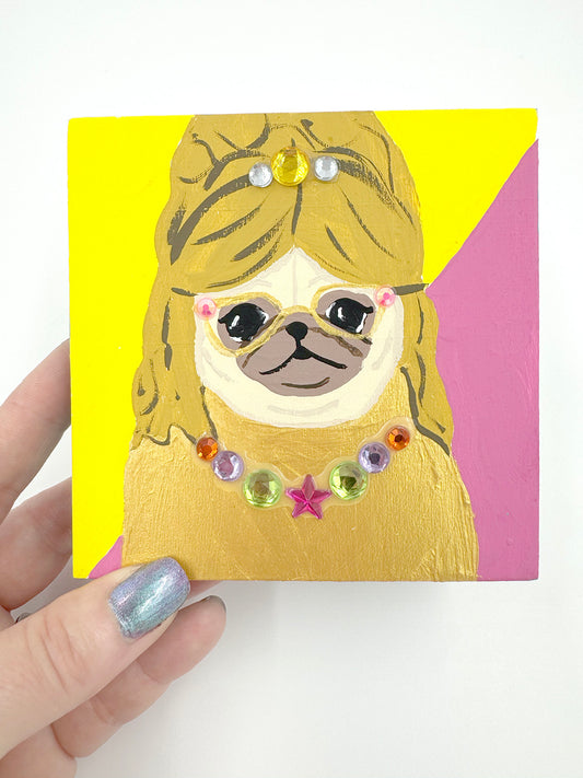 Gem Seater Pug - Original Pug Painting - 100 Paintings Unleashed no. 62