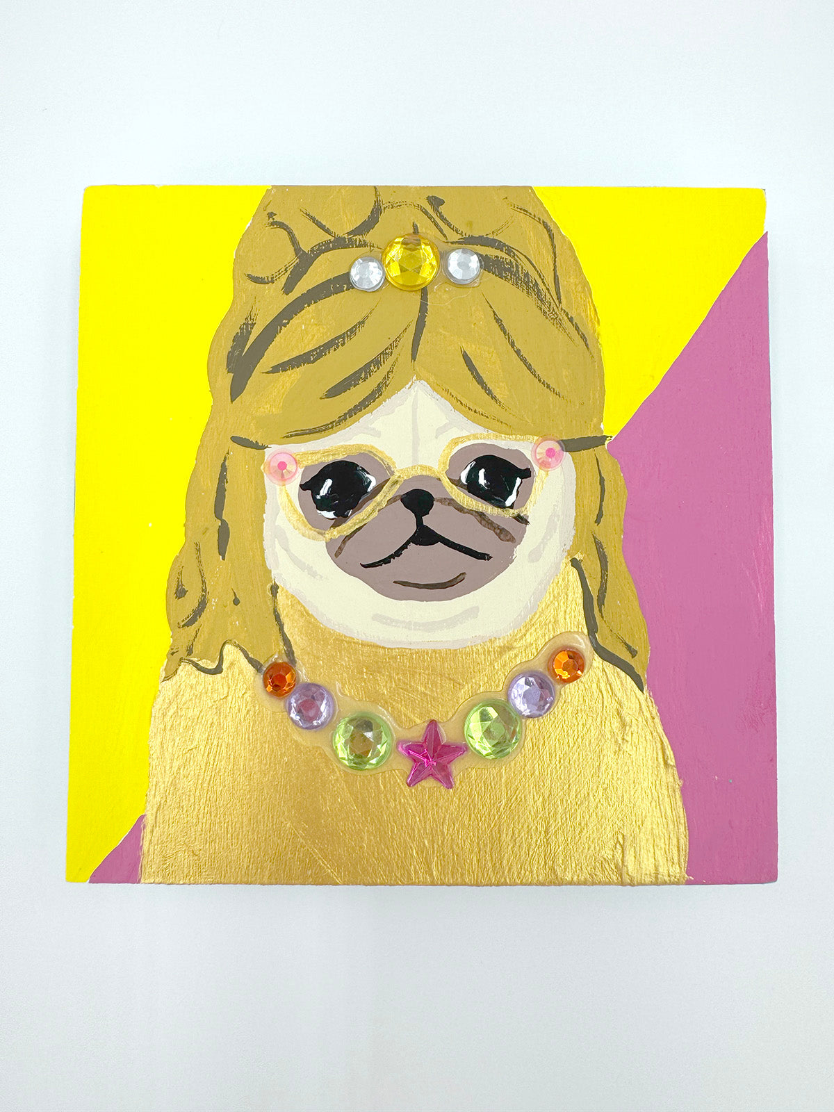 Gem Seater Pug - Original Pug Painting - 100 Paintings Unleashed no. 62