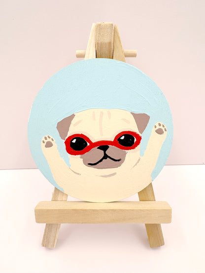 New Glasses - Original Pug Painting - 100 Paintings Unleashed no. 28