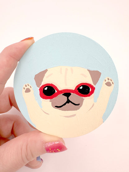 New Glasses - Original Pug Painting - 100 Paintings Unleashed no. 28