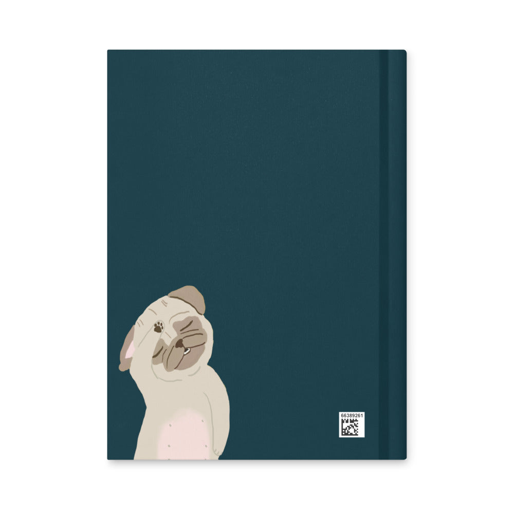 Dramatic Pug Club Hardcover Blank Journal