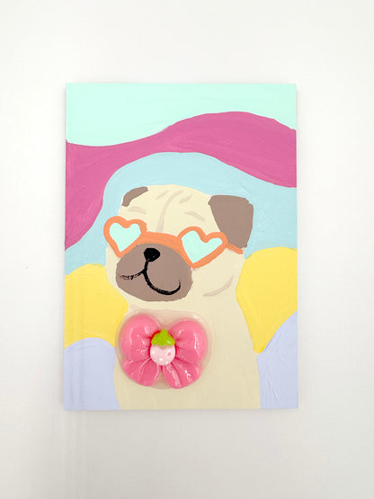 Fancy Vibes - Original Pug Painting - 100 Paintings Unleashed no. 51