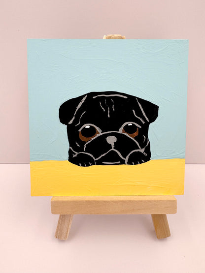 Whatcha' Up To? - Original Pug Painting - 100 Paintings Unleashed no. 55