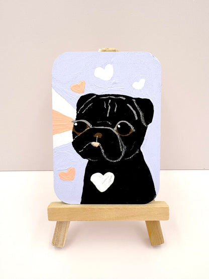 Love Beams - Original Pug Painting - 100 Paintings Unleashed no. 48