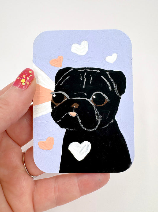 Love Beams - Original Pug Painting - 100 Paintings Unleashed no. 48