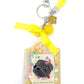 Pug Bag Charm - Most Special Girl (Black Pug)