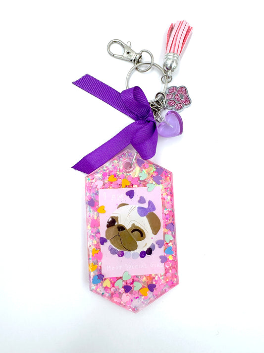 Pug Bag Charm - Most Special Girl (Fawn)