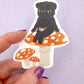 Mushroom Pug - Black Pug - Cute Pug Vinyl Sticker