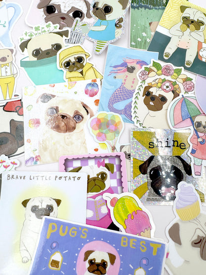 Pug Sticker Mystery Grab Bags