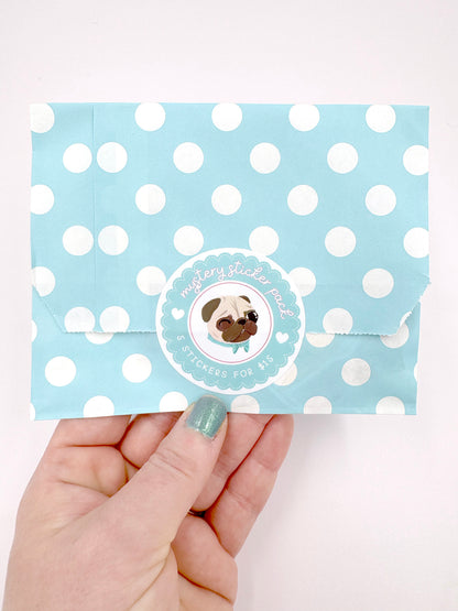 Pug Sticker Mystery Grab Bags
