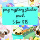 Pug Sticker Mystery Grab Bags