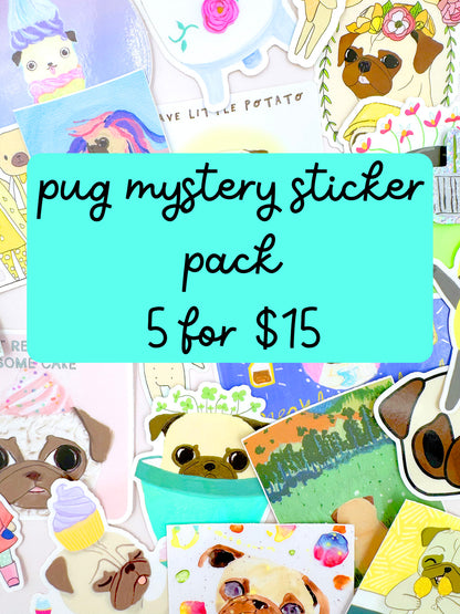 Pug Sticker Mystery Grab Bags