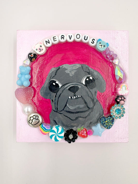 Nervous - Original Pug Painting - 100 Paintings Unleashed no. 9