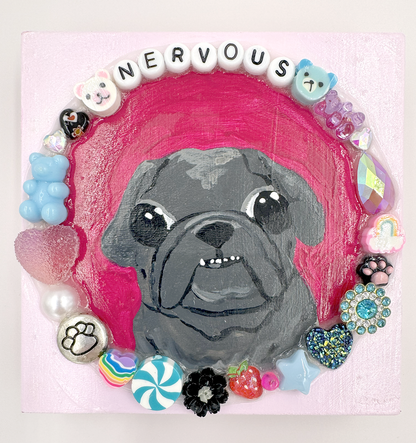 Nervous - Original Pug Painting - 100 Paintings Unleashed no. 9