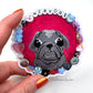 Nervous - Cute Black Pug Vinyl Sticker