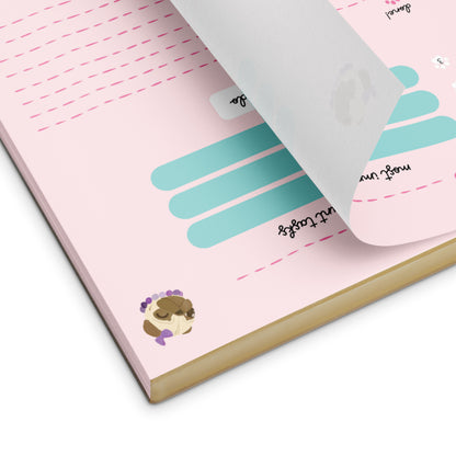 Fawn Pugs Cute Daily To-Do List Notepad