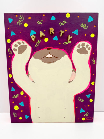Party! - Original Pug Painting - 100 Paintings Unleashed no. 24
