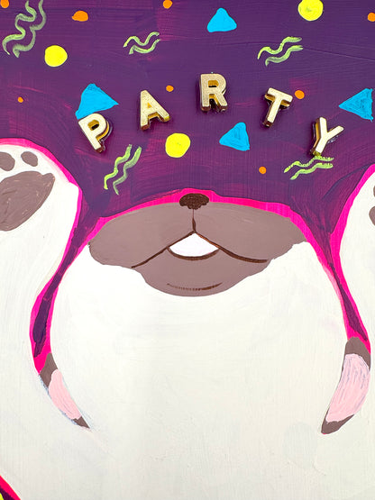 Party! - Original Pug Painting - 100 Paintings Unleashed no. 24