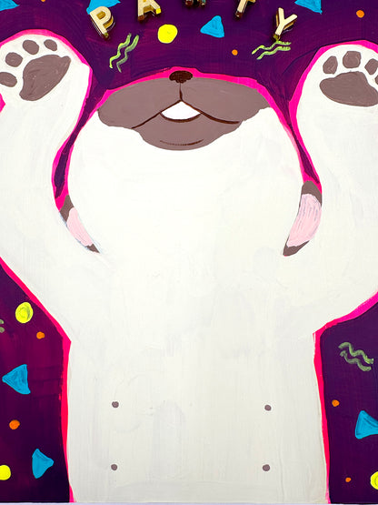 Party! - Original Pug Painting - 100 Paintings Unleashed no. 24