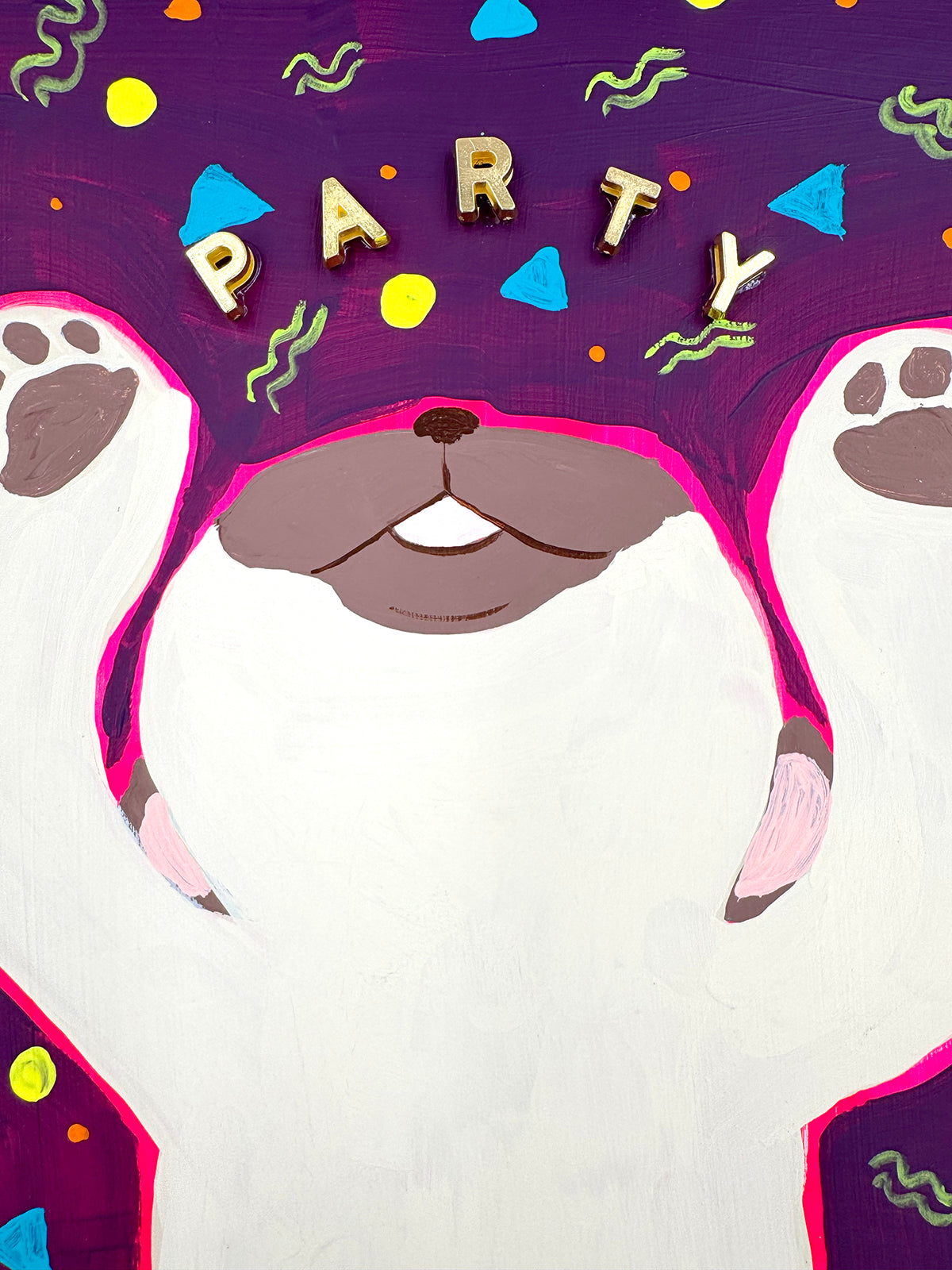 Party! - Original Pug Painting - 100 Paintings Unleashed no. 24